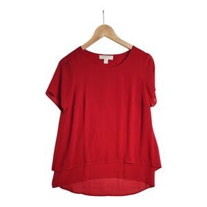Michael Michael‎ Kors Short Sleeve Blouse size XS Red